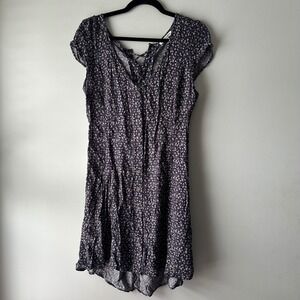 American‎ Eagle Outfitters Floral Print Dress Women L G G Lace Up Back Cutout